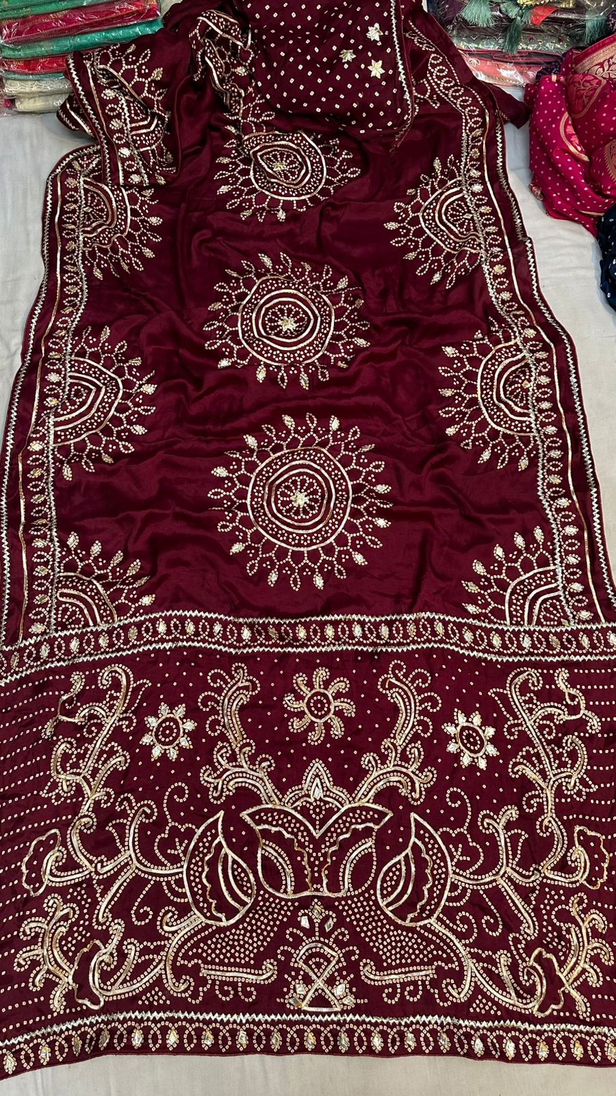 Designer Silk Saree with Embroidery - Image 7