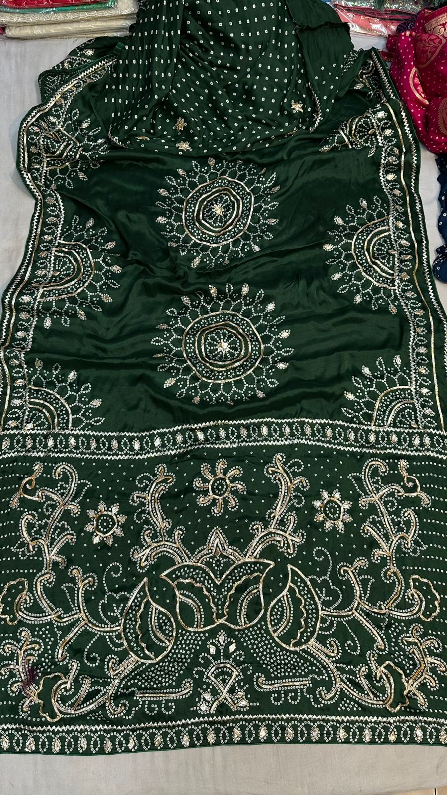 Designer Silk Saree with Embroidery - Image 8